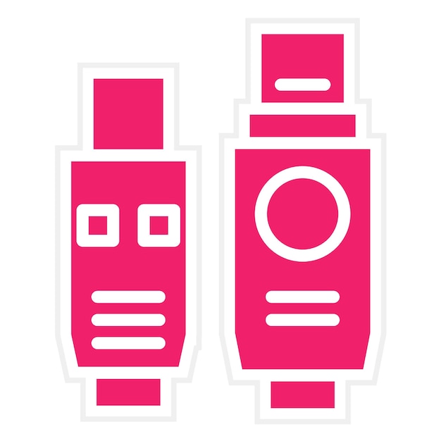 Diseño vectorial Firewire Estilo de icono de puerto