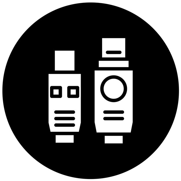 Diseño vectorial Firewire Estilo de icono de puerto