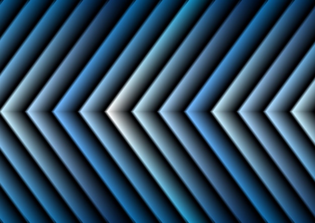Diseño vectorial de flechas de hitech azul brillante