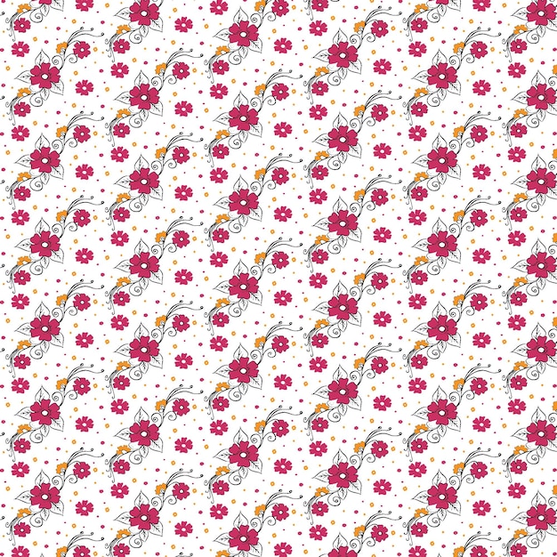 Diseño vectorial floral sin costuras