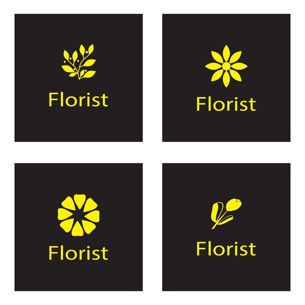 Diseño vectorial de flores botánicas de belleza florista