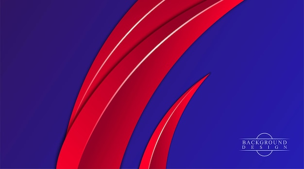 Diseño vectorial de fondo abstracto curvo púrpura y rojo