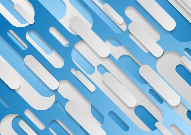 Diseño vectorial de fondo abstracto con formas tecnológicas azules y grises