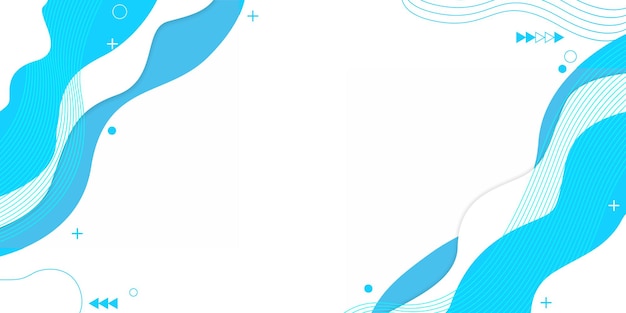 diseño vectorial de fondo blanco y azul con líneas onduladas