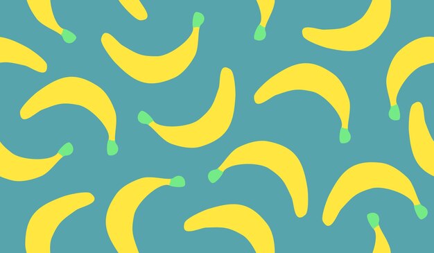 Diseño vectorial de fondo con bonito patrón de frutas de plátano
