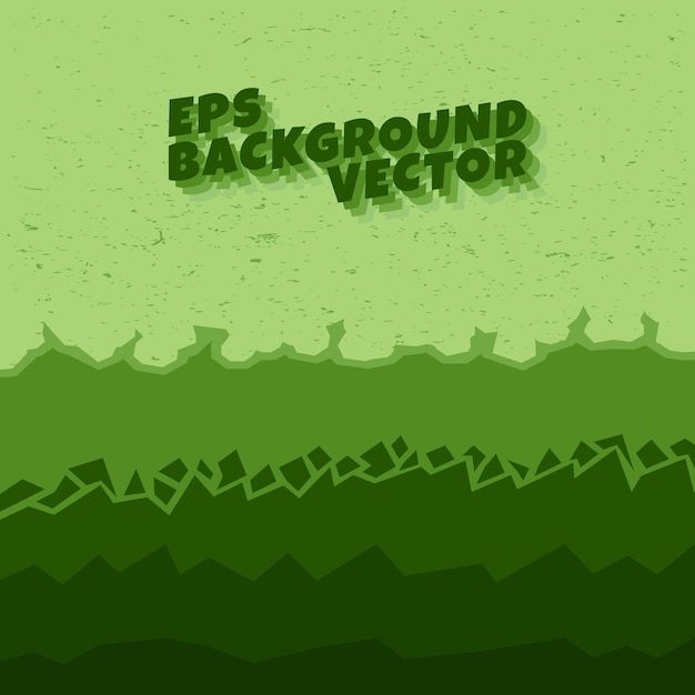 Diseño vectorial de fondo de capas de suelo de roca en estilo de color verde