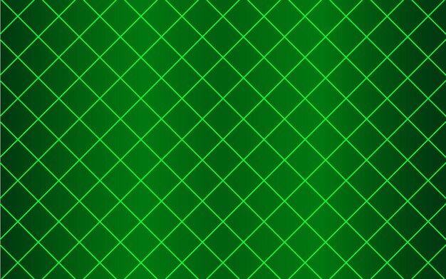 Diseño vectorial de fondo de color verde 3D Fondo verde abstracto con cuadrículas o líneas brillantes