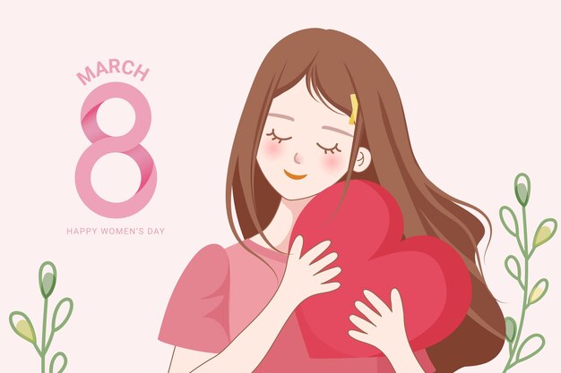 Diseño vectorial de fondo para el día feliz de la mujer