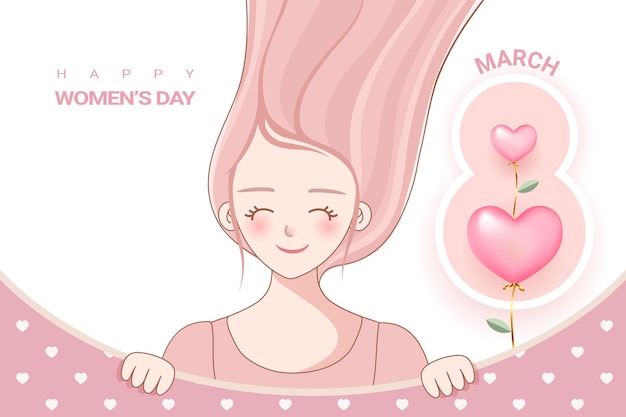 Diseño vectorial de fondo para el día feliz de la mujer