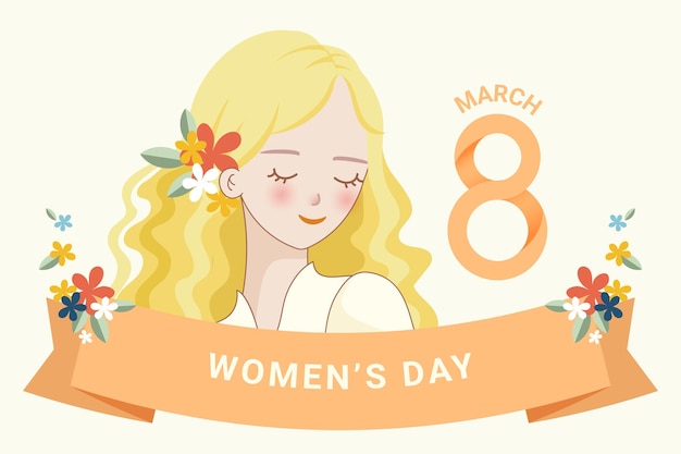 Diseño vectorial de fondo para el día feliz de la mujer