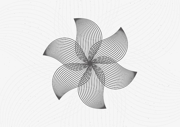 diseño vectorial de fondo de flores de línea abstracta