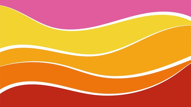 diseño vectorial de fondo fluido de onda roja rosa amarillo naranja