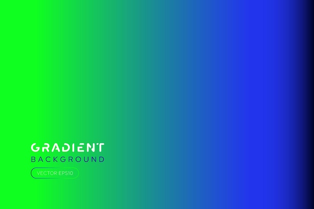 Diseño vectorial de fondo de gradiente de color verde y azul fresco