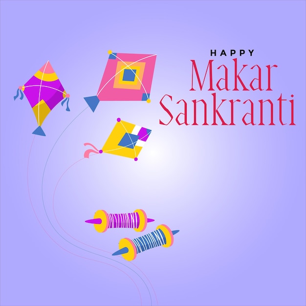 Vector diseño vectorial de fondo de happy makar sankranti