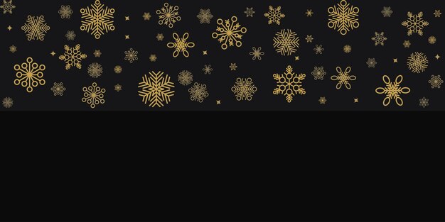 Diseño vectorial de fondo de invierno y navidad con copias de nieve con copyspace