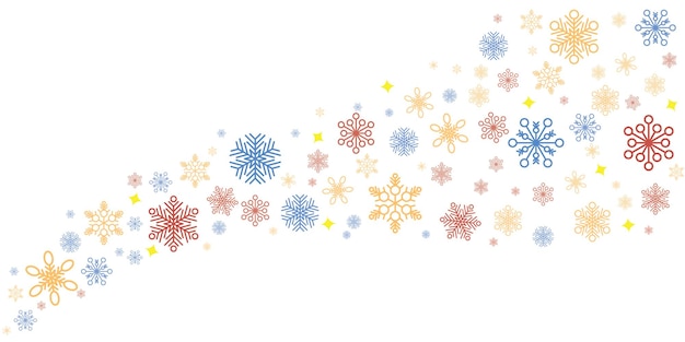 Diseño vectorial de fondo de invierno y navidad con copias de nieve con copyspace