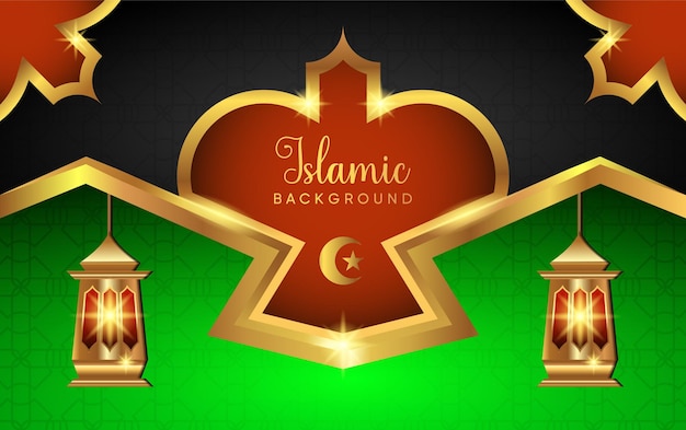 Diseño vectorial con fondo islámico adecuado para fiestas religiosas