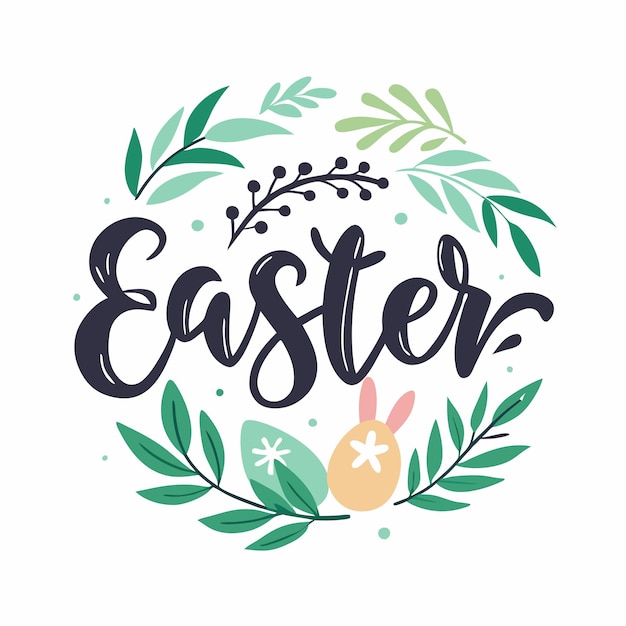 Diseño vectorial de fondo de Pascua en un fondo blanco aislado 8