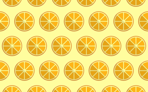 Diseño vectorial de fondo con patrón de frutas naranja