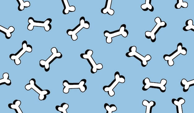 Diseño vectorial de fondo de patrón óseo lindo