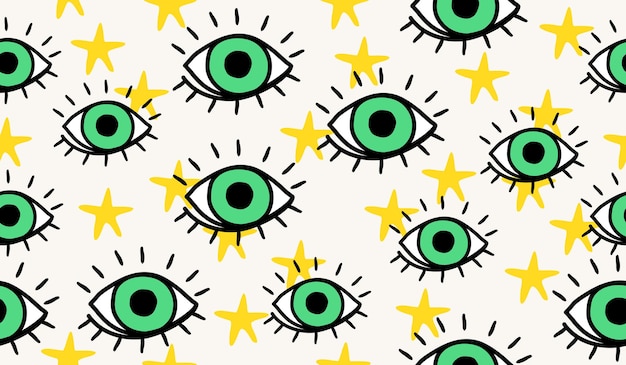 Diseño vectorial de fondo con un patrón de símbolo de ojo lindo