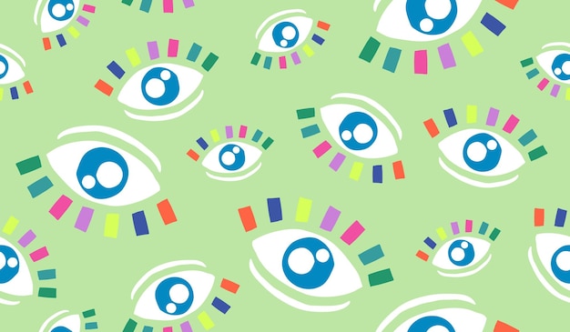 Diseño vectorial de fondo con un patrón de símbolo de ojo lindo