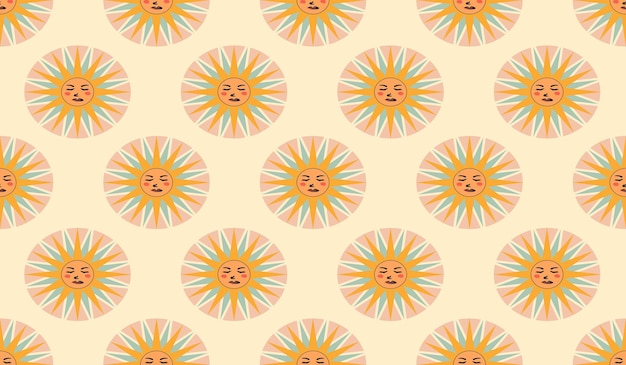 Diseño vectorial de fondo con un patrón de sol lindo