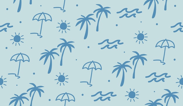 El diseño vectorial de fondo del patrón de vibraciones de playa lindo
