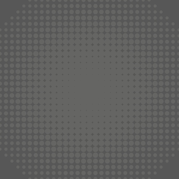 diseño vectorial de fondo de patrones de puntos de medio tono gris a partir de círculos de diferentes tamaños