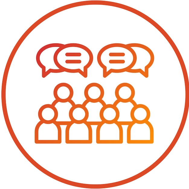 Diseño vectorial Foro de bienestar Estilo de icono