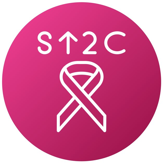 Diseño vectorial frente al estilo del icono del cáncer