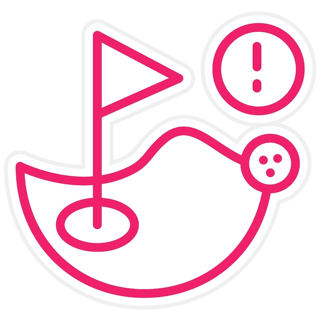 Diseño vectorial fuera de los límites Estilo del icono