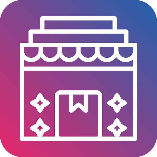 Diseño vectorial fuera de stock Estilo de icono de esquina redonda de línea