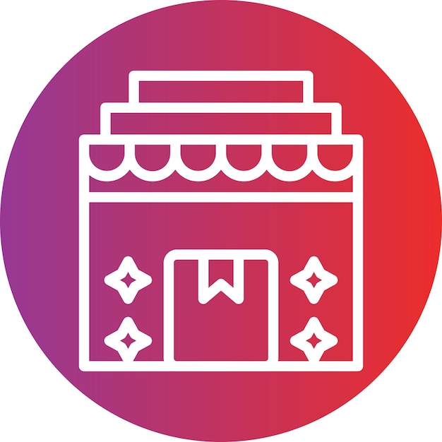 Diseño vectorial fuera de stock Estilo de icono de gradiente de círculo de línea