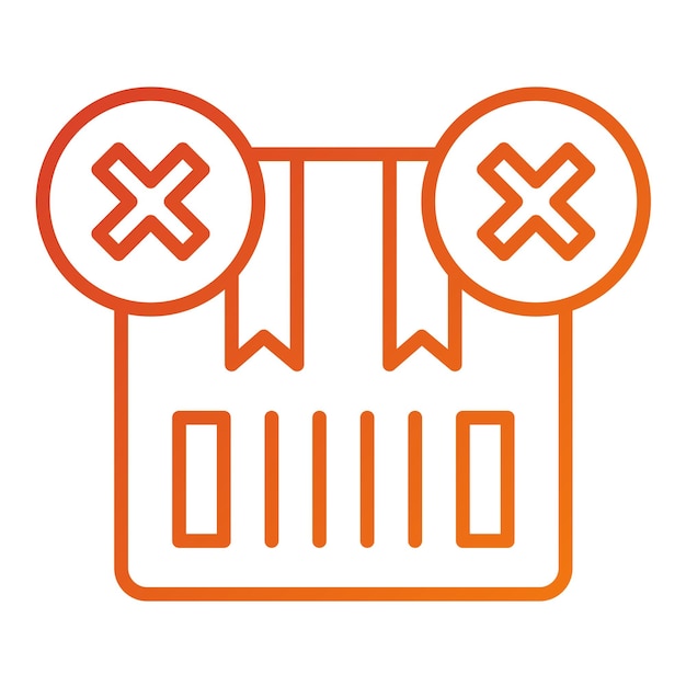 Diseño vectorial fuera de stock Estilo de icono de gradiente de línea