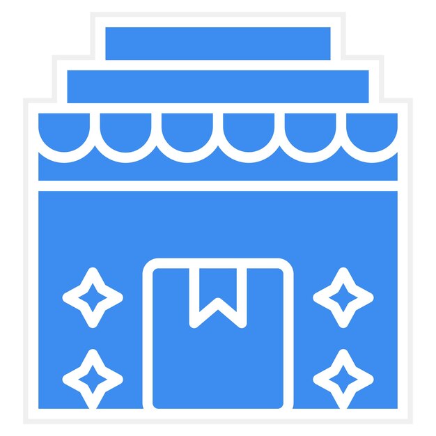 Diseño vectorial fuera de stock Estilo de icono de pegatina de glifo