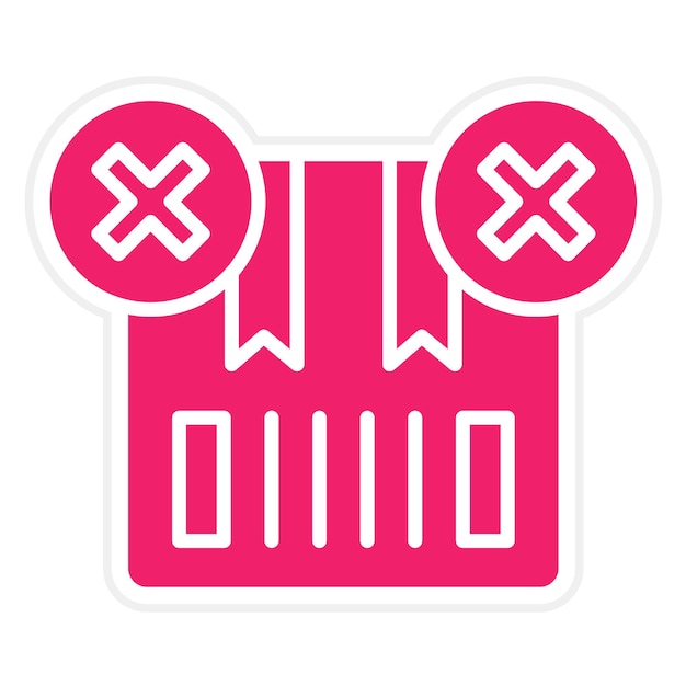Diseño vectorial fuera de stock Estilo de icono de pegatina de glifo