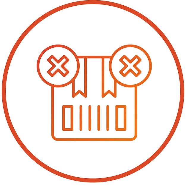 Diseño vectorial fuera de stock Estilo de icono de trazo de gradiente de línea