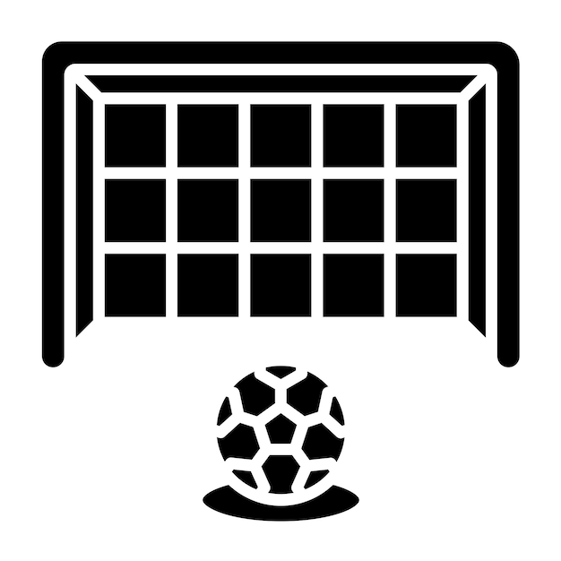 Diseño vectorial de fútbol estilo de icono de tiro libre