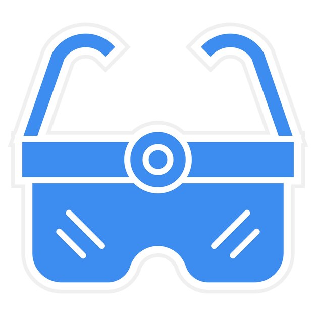 Diseño vectorial de gafas de cámara Estilo de icono