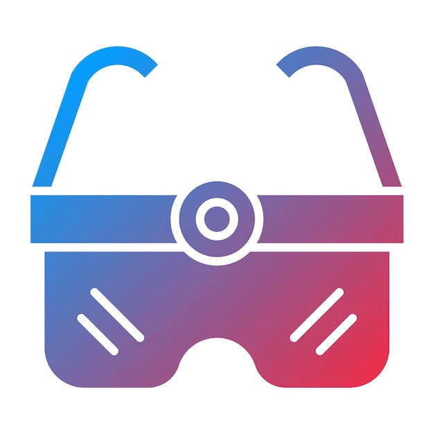 Diseño vectorial de gafas de cámara Estilo de icono