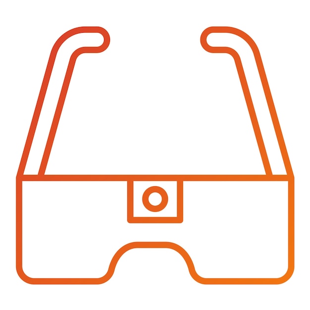 Diseño vectorial de gafas de cámara Estilo de icono