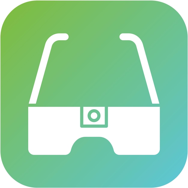 Diseño vectorial de gafas de cámara Estilo de icono