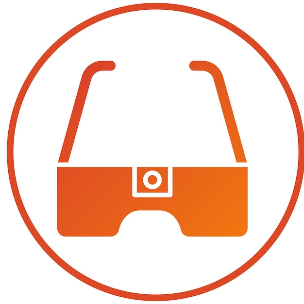 Diseño vectorial de gafas de cámara Estilo de icono