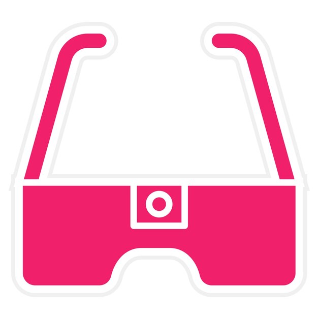 Diseño vectorial de gafas de cámara Estilo de icono