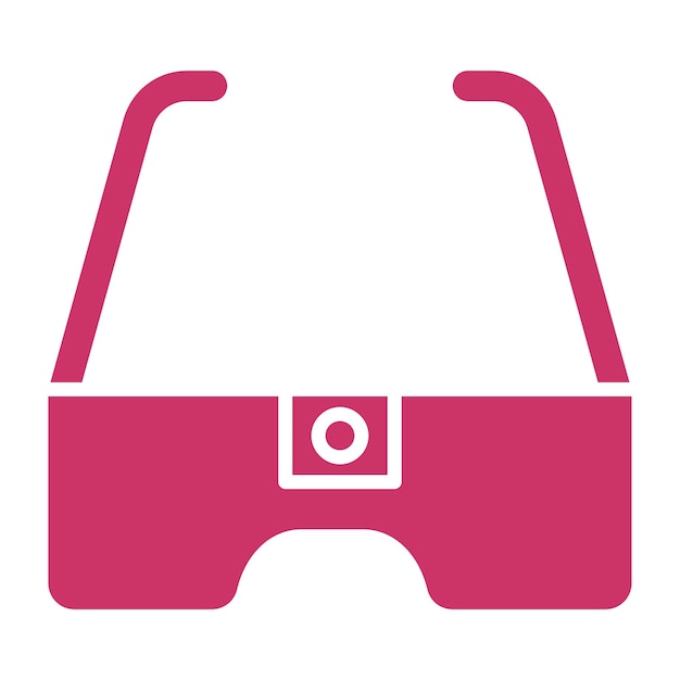 Diseño vectorial de gafas de cámara Estilo de icono