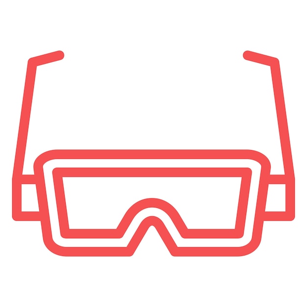 Diseño vectorial de gafas científicas Estilo del icono