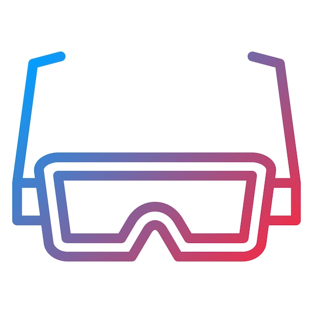 Diseño vectorial de gafas científicas Estilo del icono