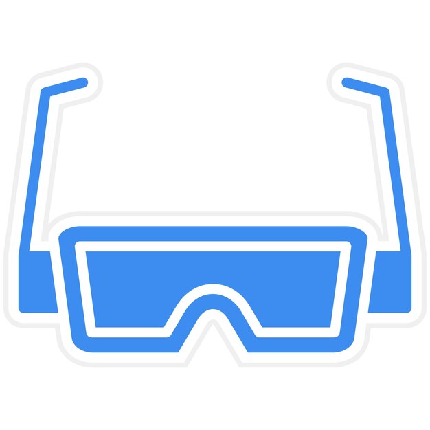 Diseño vectorial de gafas científicas Estilo del icono