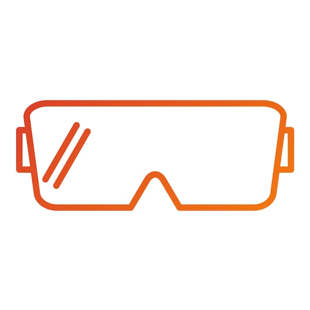 Diseño vectorial de gafas científicas Estilo del icono